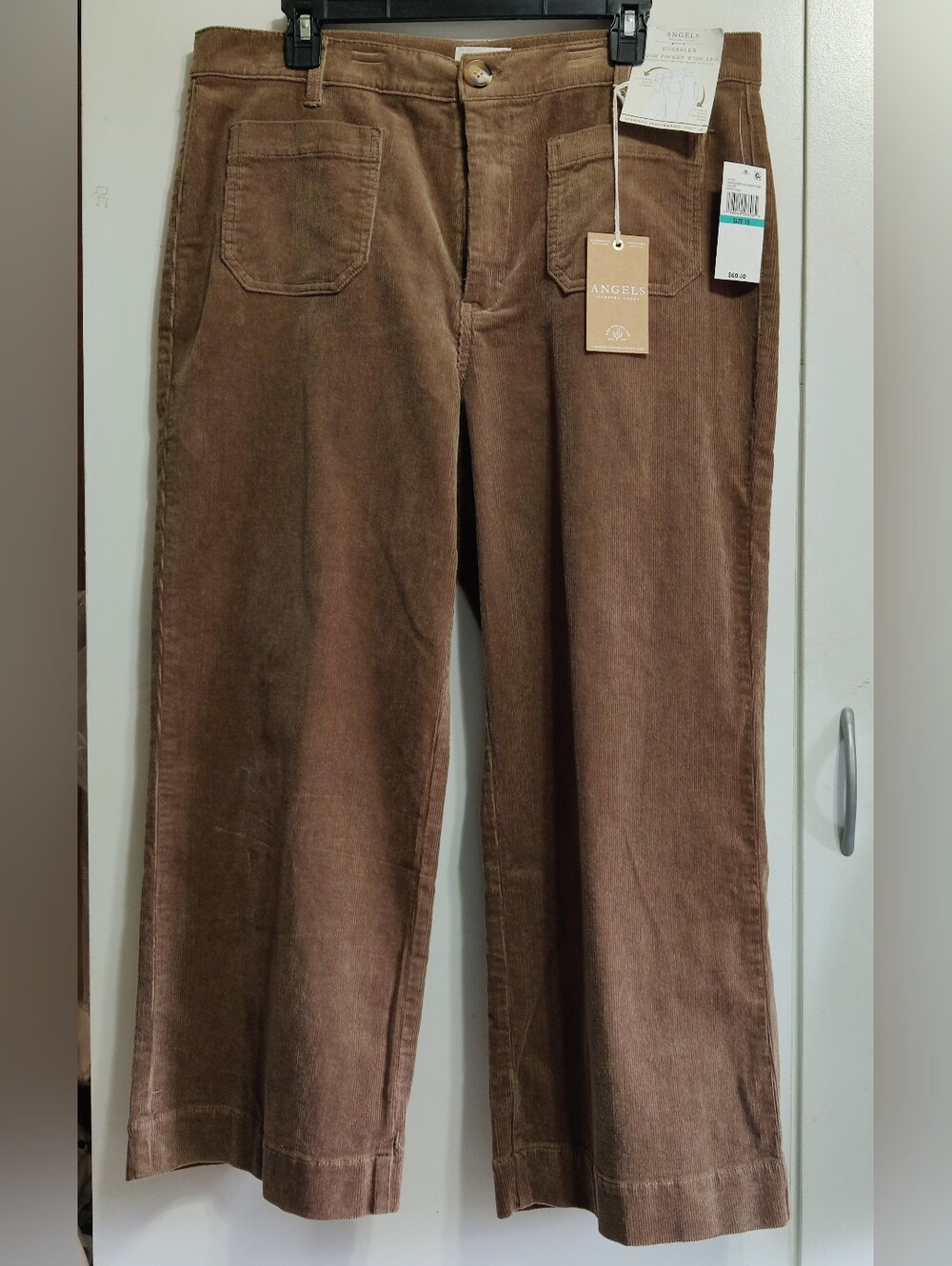Angels Wide-Leg Corduroy Jeans in Brown